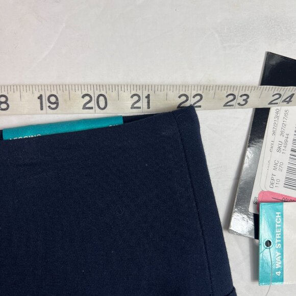 NWT Slim Factor By Investments Plus 4-Way Stretch Leggings Navy Contours Smooths - Picture 9 of 13